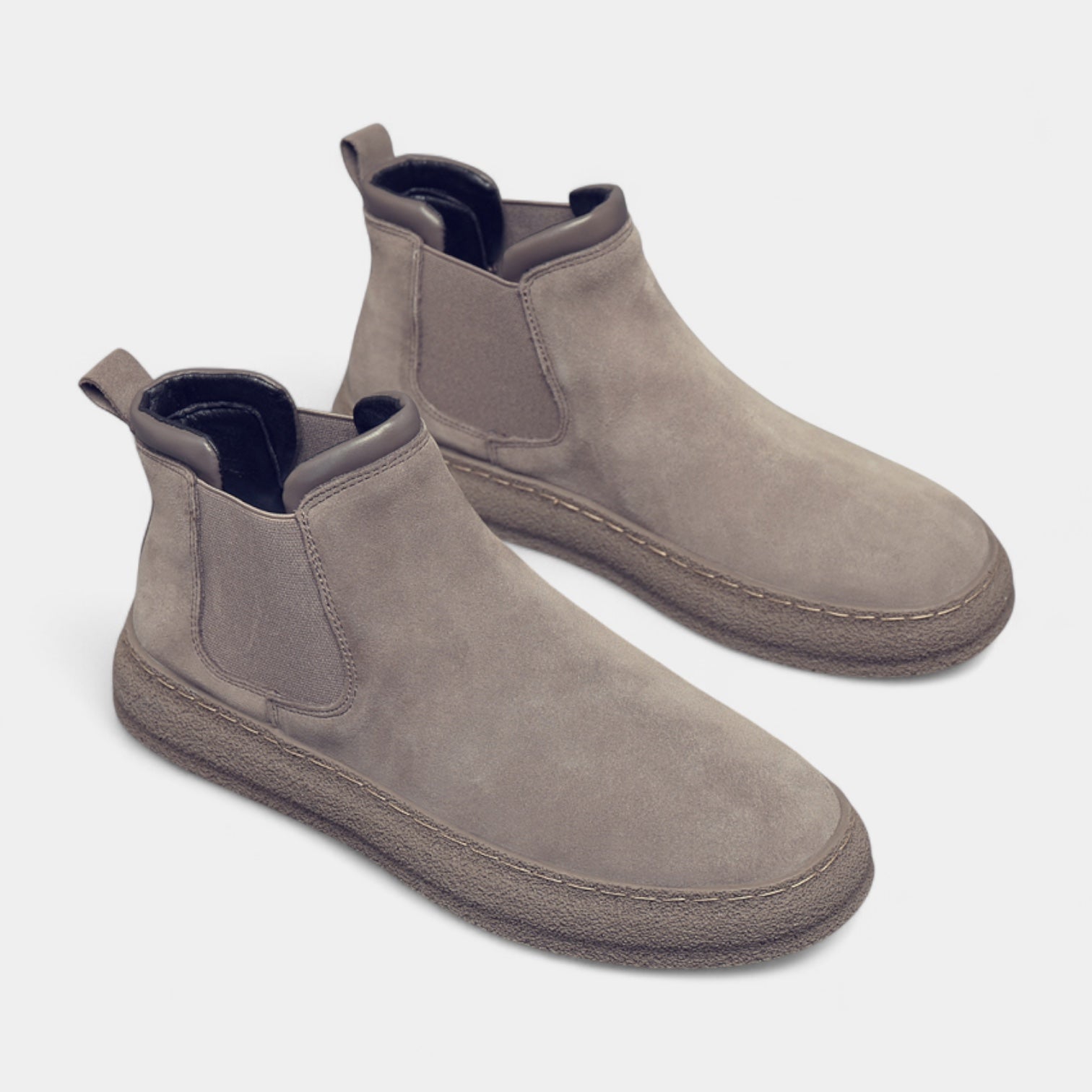 Faux Suede Chelsea Sneaker Boots Slip-On for Men