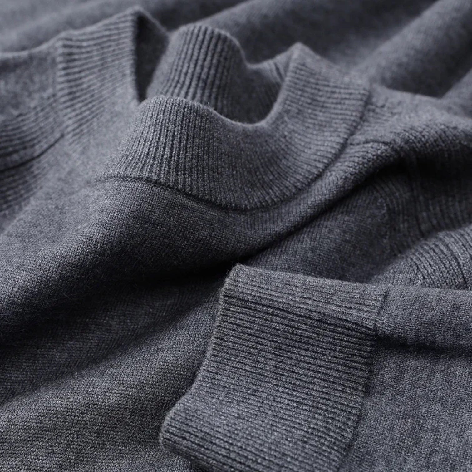 Merino Wool Half High Collar Sweater Regular Fit for Men