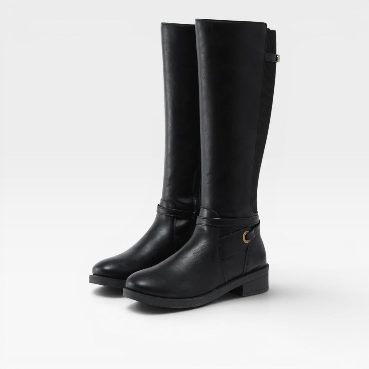 Women's Knee-High Boots with Elastic Comfort Panel