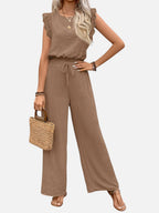 Women's Two-Piece Set with Wide Leg Trousers