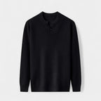 Knit Henley Shirt Long Sleeve Regular Fit for Men