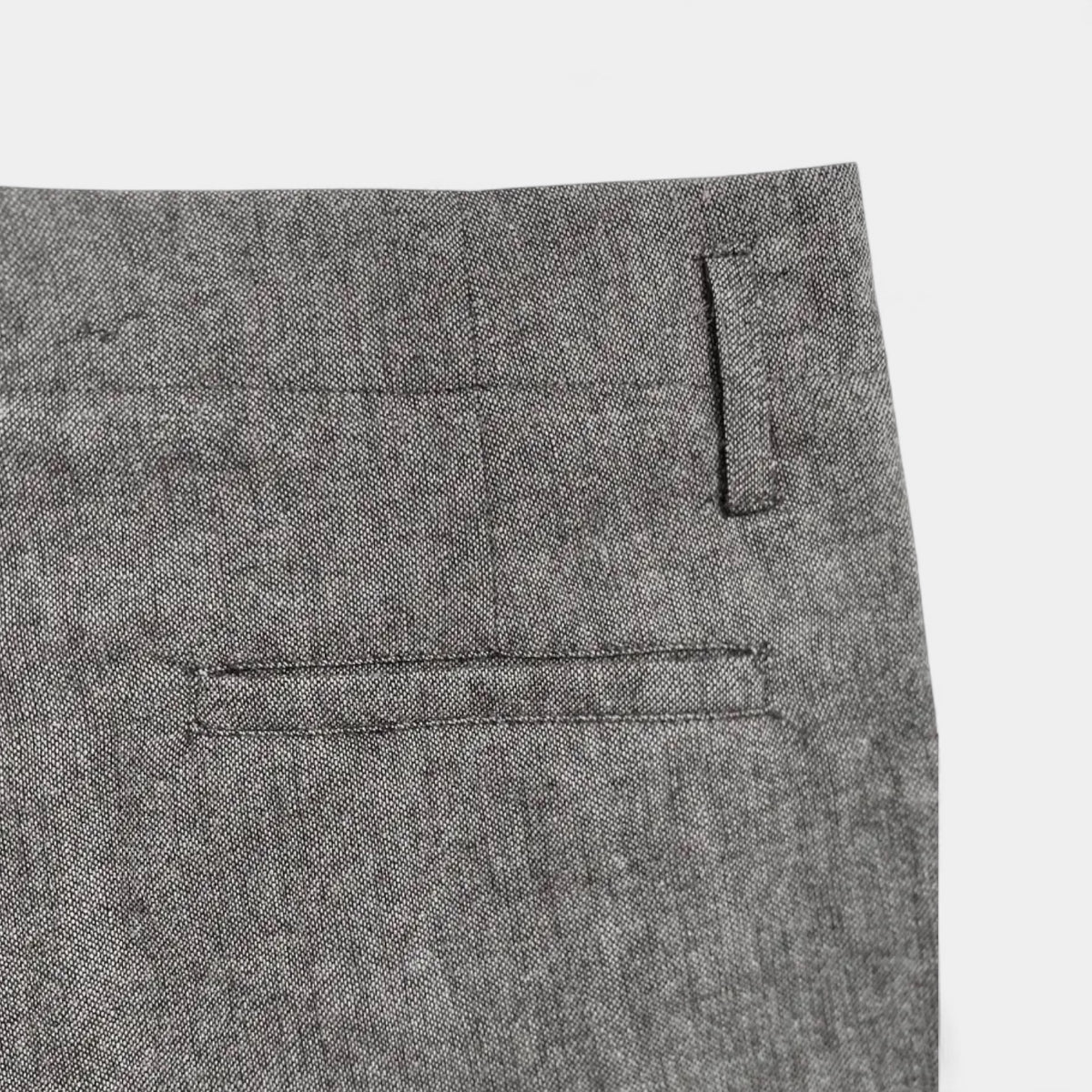 Wool-Blend Pleated Trousers Relaxed Straight Fit for Men