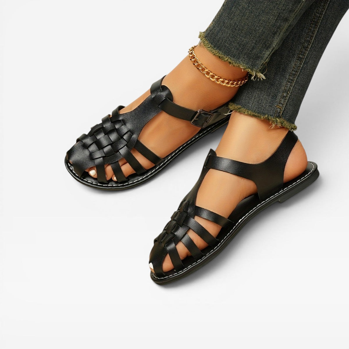 Women's Woven Fisherman Flat Sandals