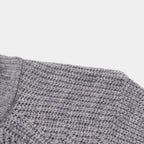 Full-Zip Ribbed Knit Cardigan Stand Collar for Men