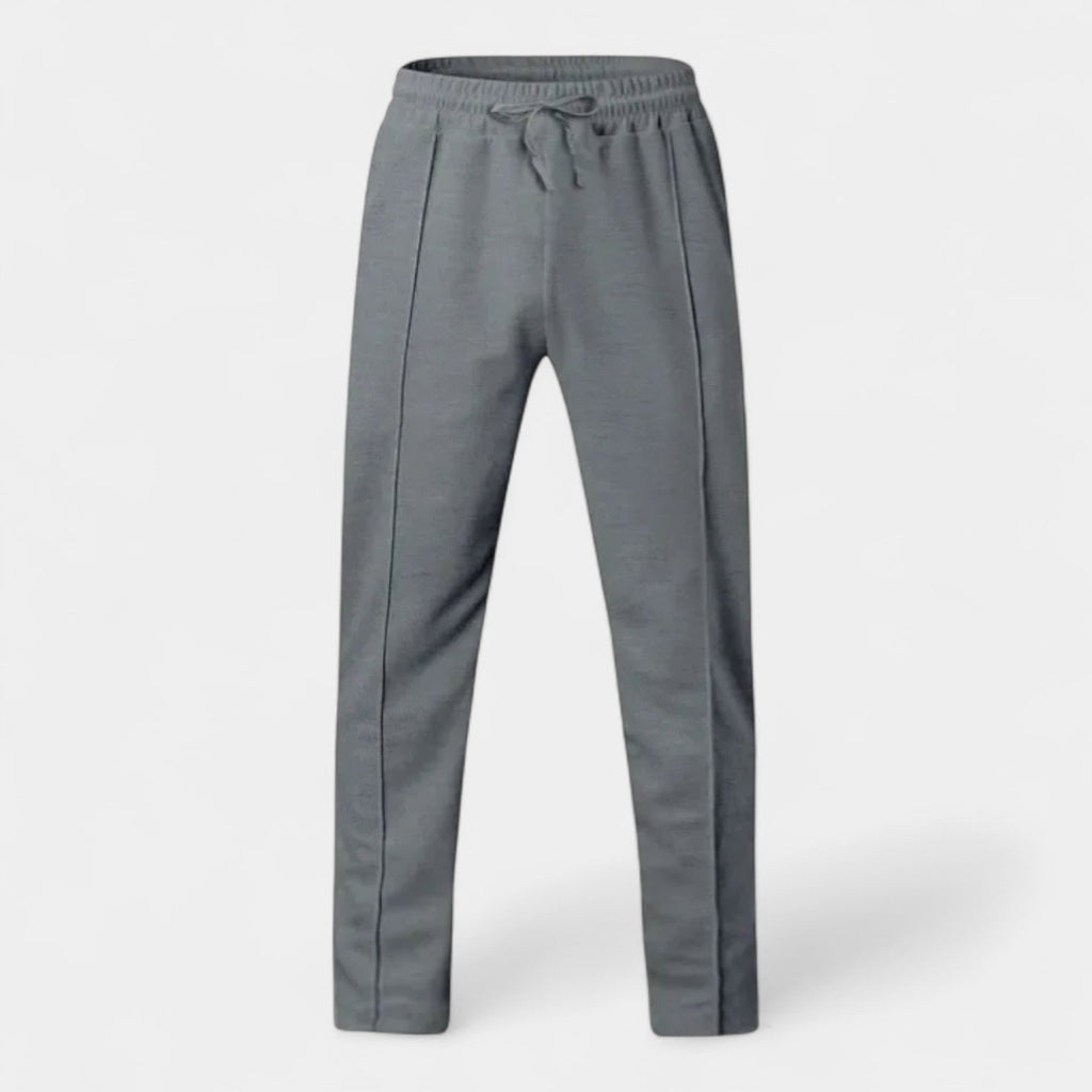 Pleated Slim Fit Joggers Stretch Drawstring for Men