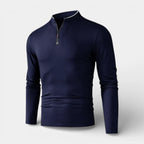 Long Sleeve Quarter-Zip Shirt Slim Fit for Men