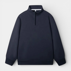 Long Sleeve Quarter-Zip Pullover Sweater for Men