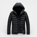 Hooded Quilted Jacket Lightweight Padded for Men