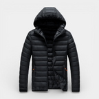 Hooded Quilted Jacket Lightweight Padded for Men