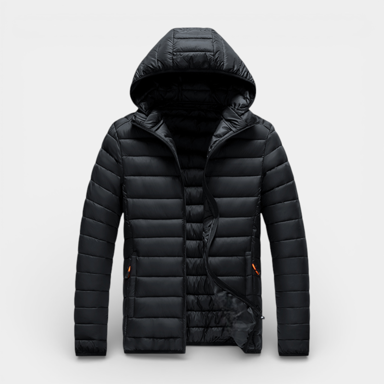 Hooded Quilted Jacket Lightweight Padded for Men