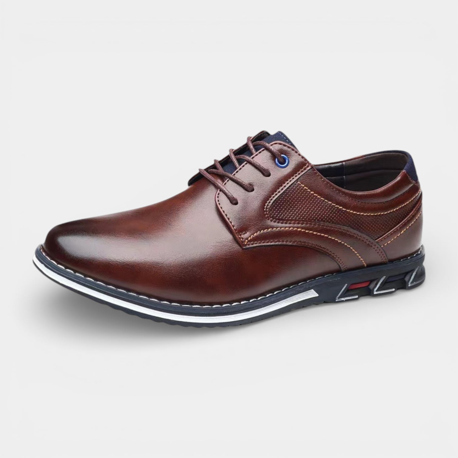 Lace-Up Derby Shoes Round Toe for Men