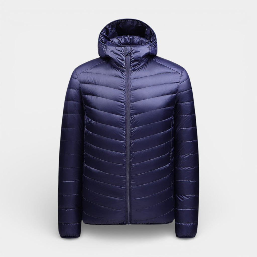 Hooded Quilted Puffer Jacket Lightweight Regular Fit for Men