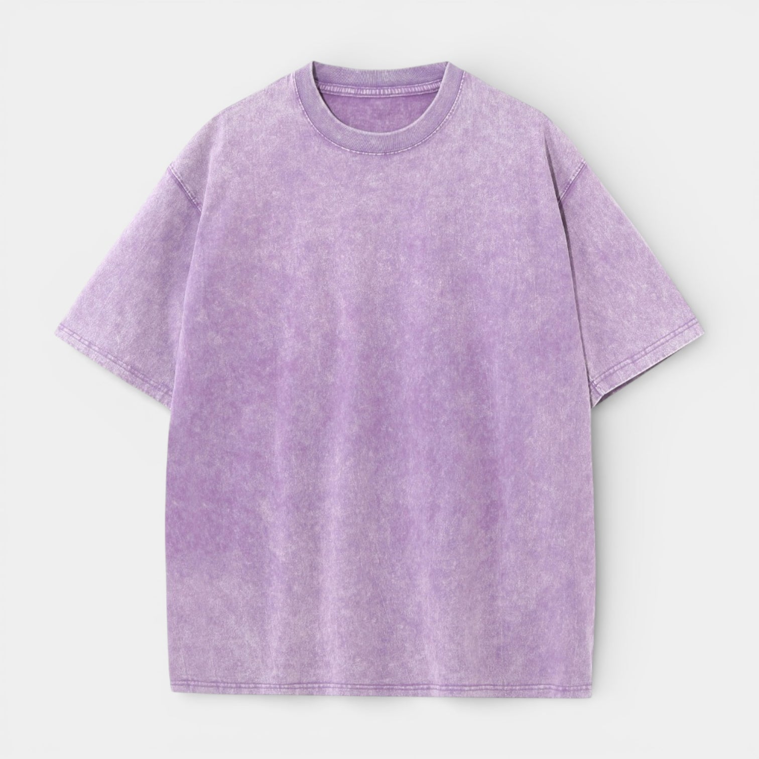 Washed Short Sleeve Pullover Tee Relaxed Fit for Men
