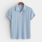 Geometric Pattern Short Sleeve Polo Shirt for Men