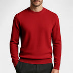Wool Blend Crew Neck Sweater Regular Fit for Men