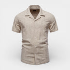 Camp Collar Short Sleeve Button-Up Shirt for Men