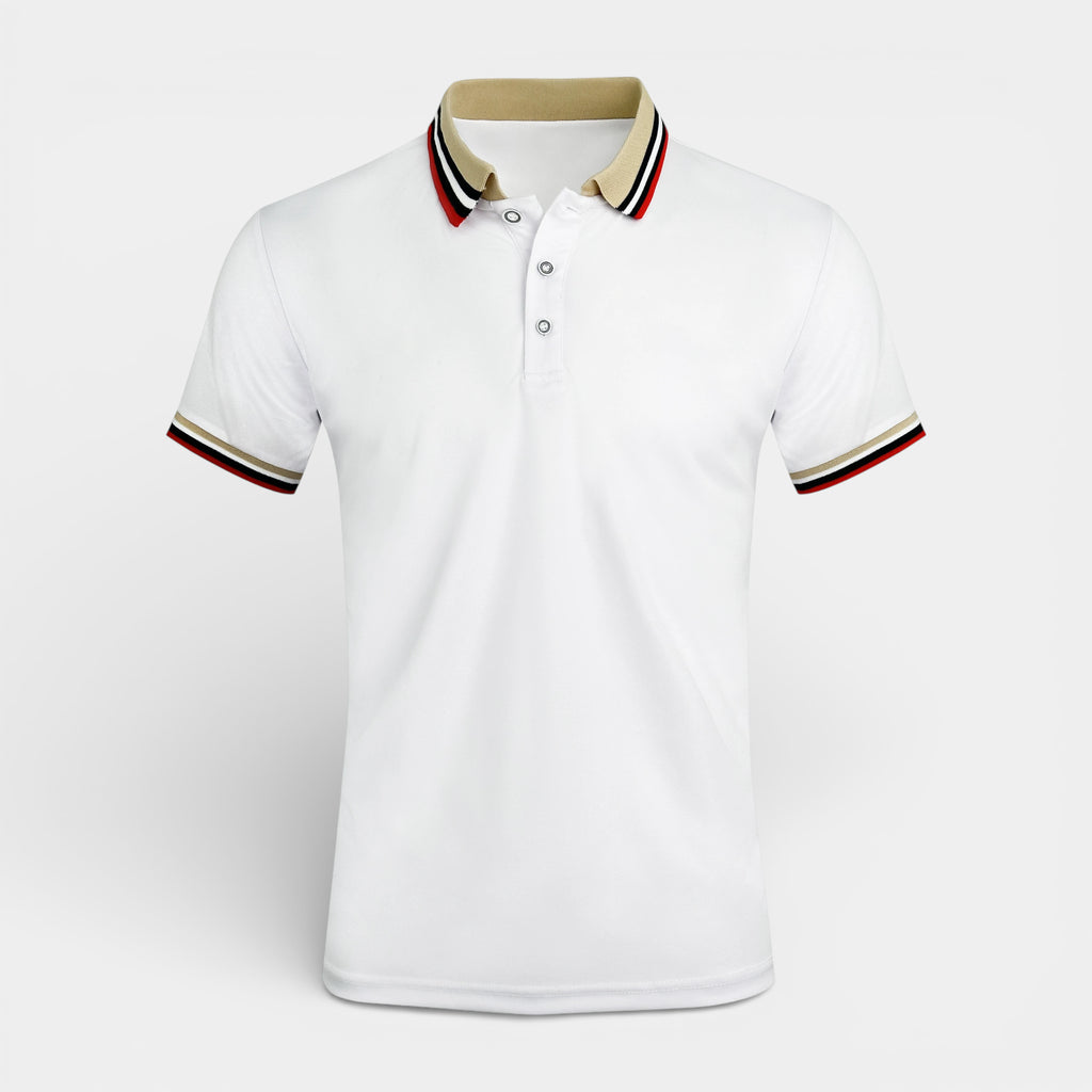 Short Sleeve Button-Up Polo Shirt Regular Fit for Men