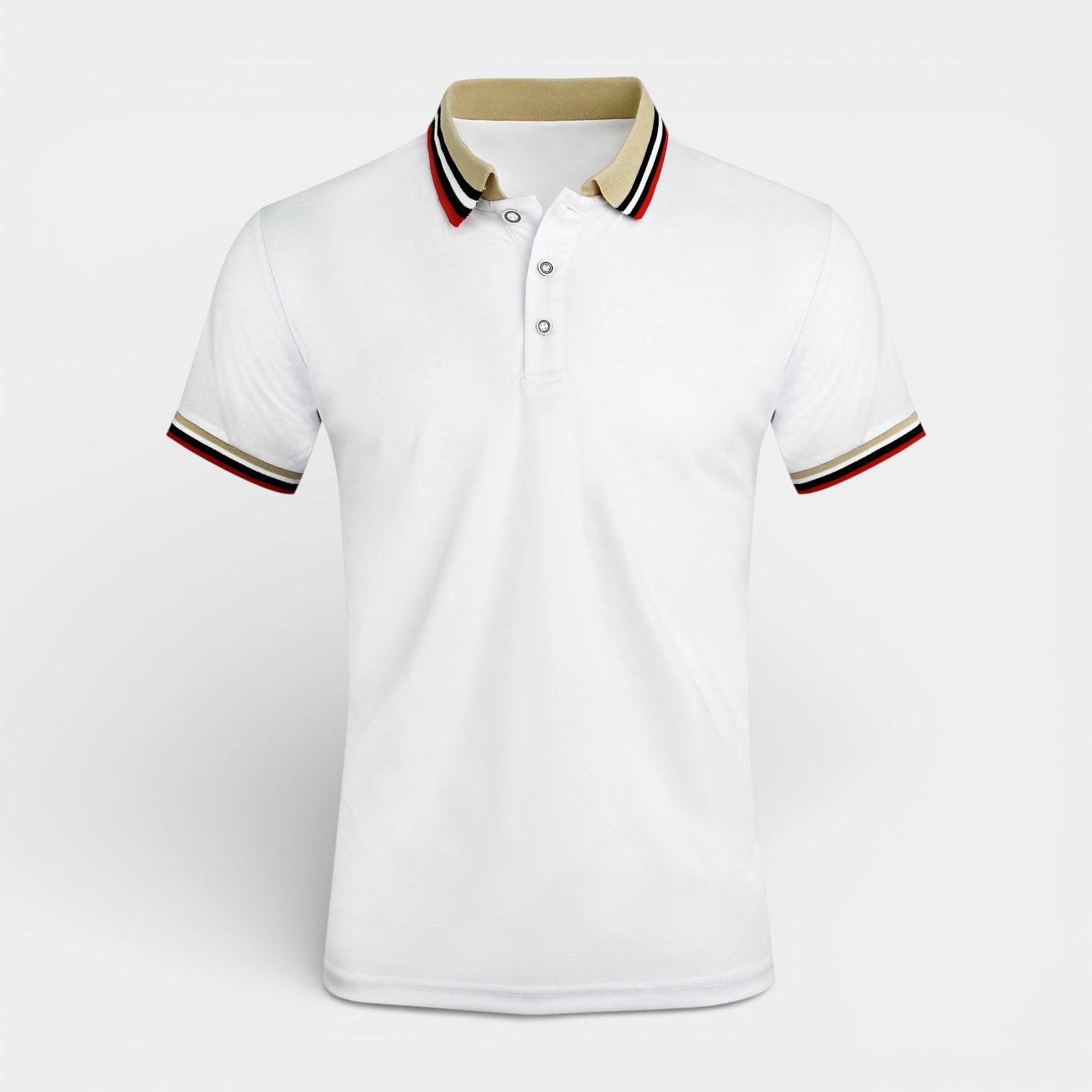 Short Sleeve Button-Up Polo Shirt Regular Fit for Men