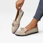 Women's Pointed-Toe Knit Slip-On Loafers