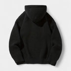 Ribbed Knit Hoodie Relaxed Fit Drawstring for Men