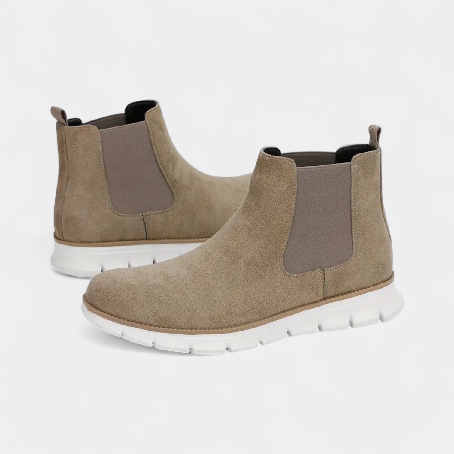 Suede Chelsea Sneaker Boots Slip-On for Men