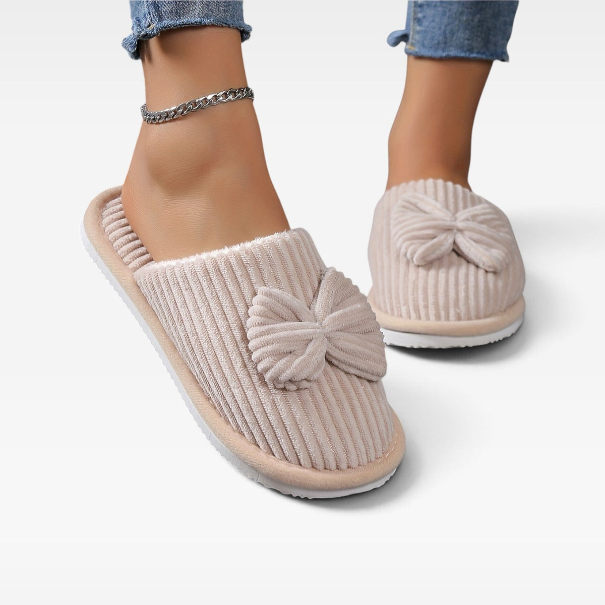 Women's Fleece-Lined Slippers with Cushioned Comfort