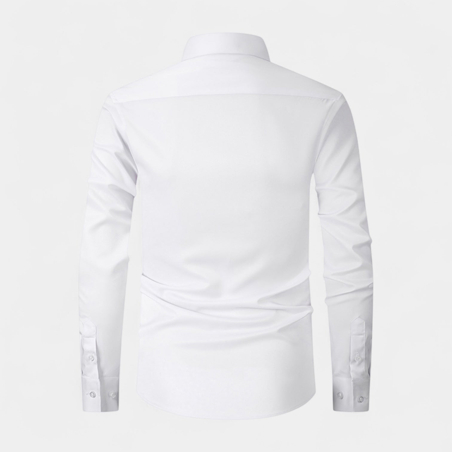 Slim Fit Cotton Blend Button-Down Dress Shirt for Men