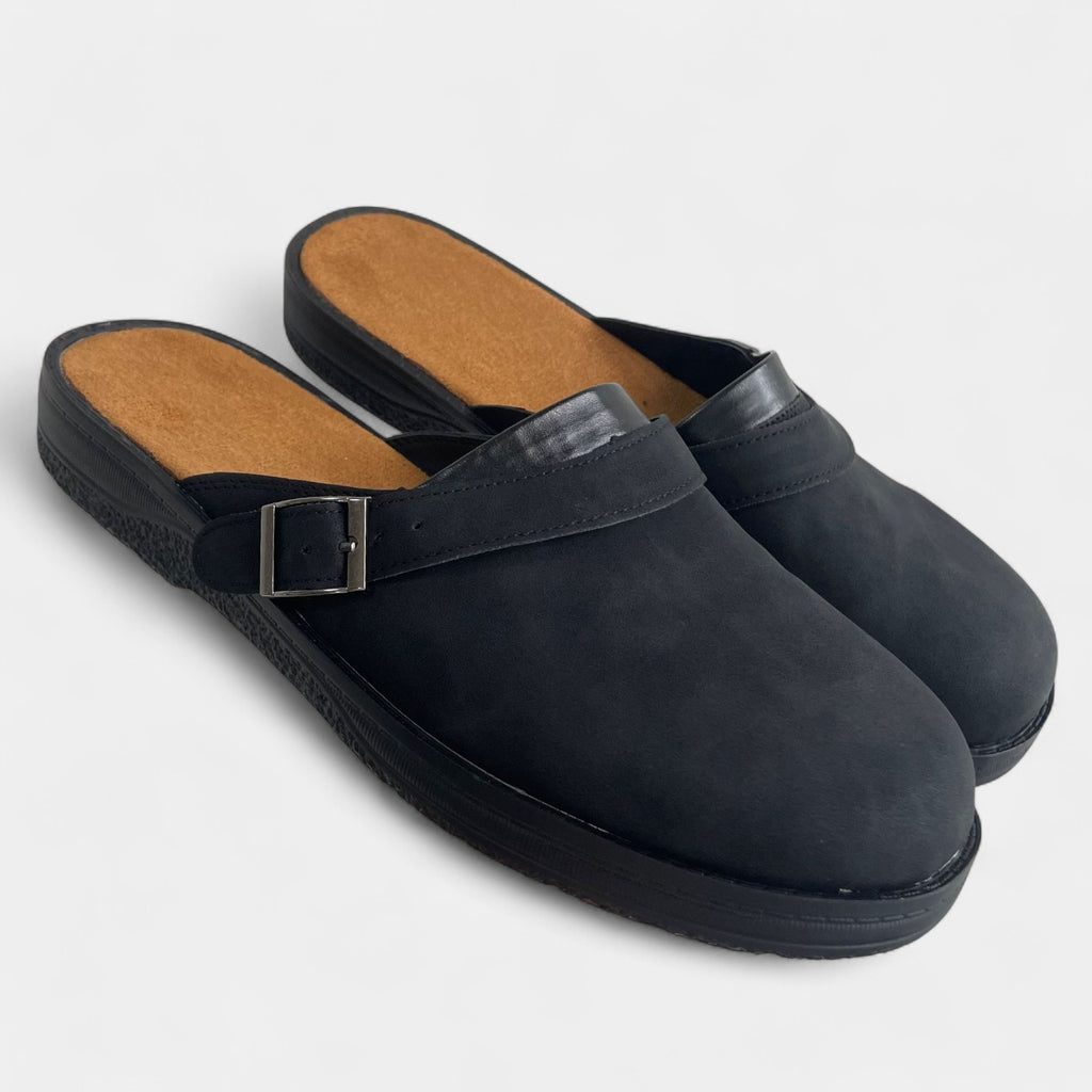 Suede Texture Slip-On Clog Loafers for Men