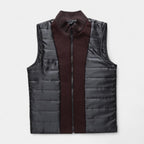 Wool-Blend Trench Coat Stand Collar Tailored Fit for Men