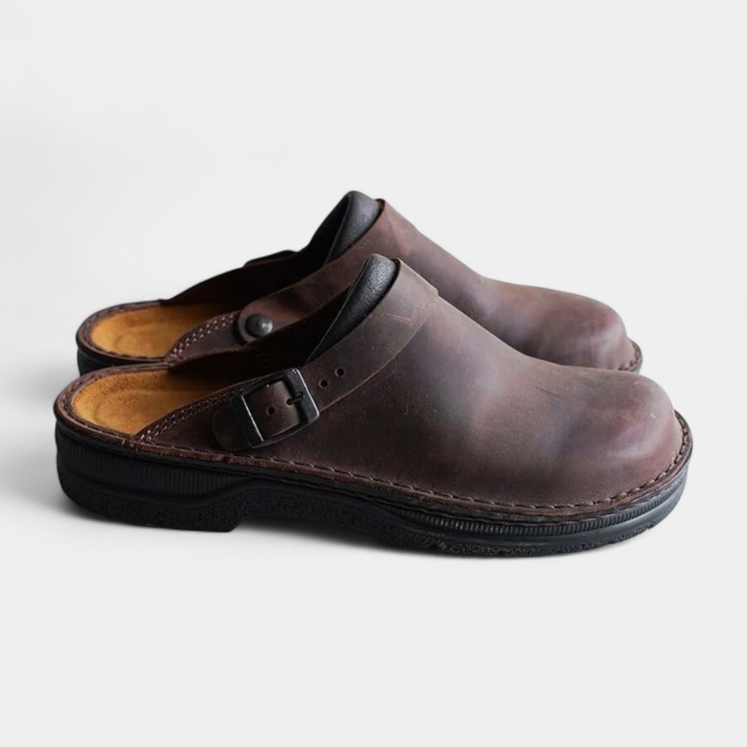 Suede Texture Slip-On Clog Loafers for Men