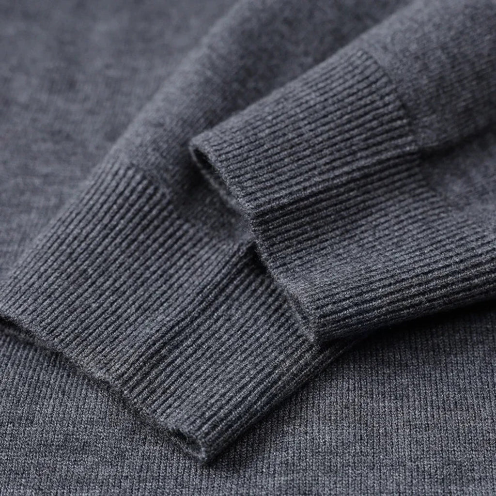 Merino Wool Half High Collar Sweater Regular Fit for Men