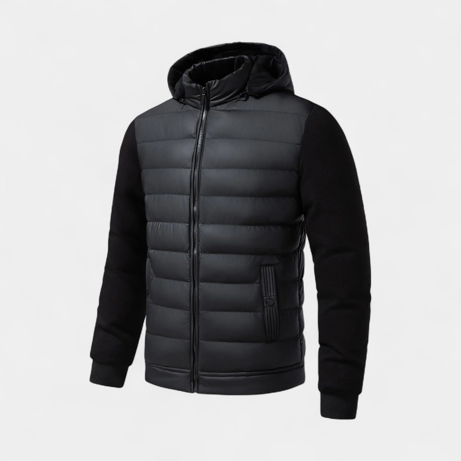 Hybrid Puffer Parka Jacket Quilted Regular Fit for Men