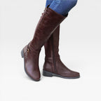 Women's Knee-High Boots with Elastic Comfort Panel