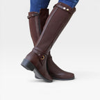Women's Knee-High Boots with Elastic Comfort Panel