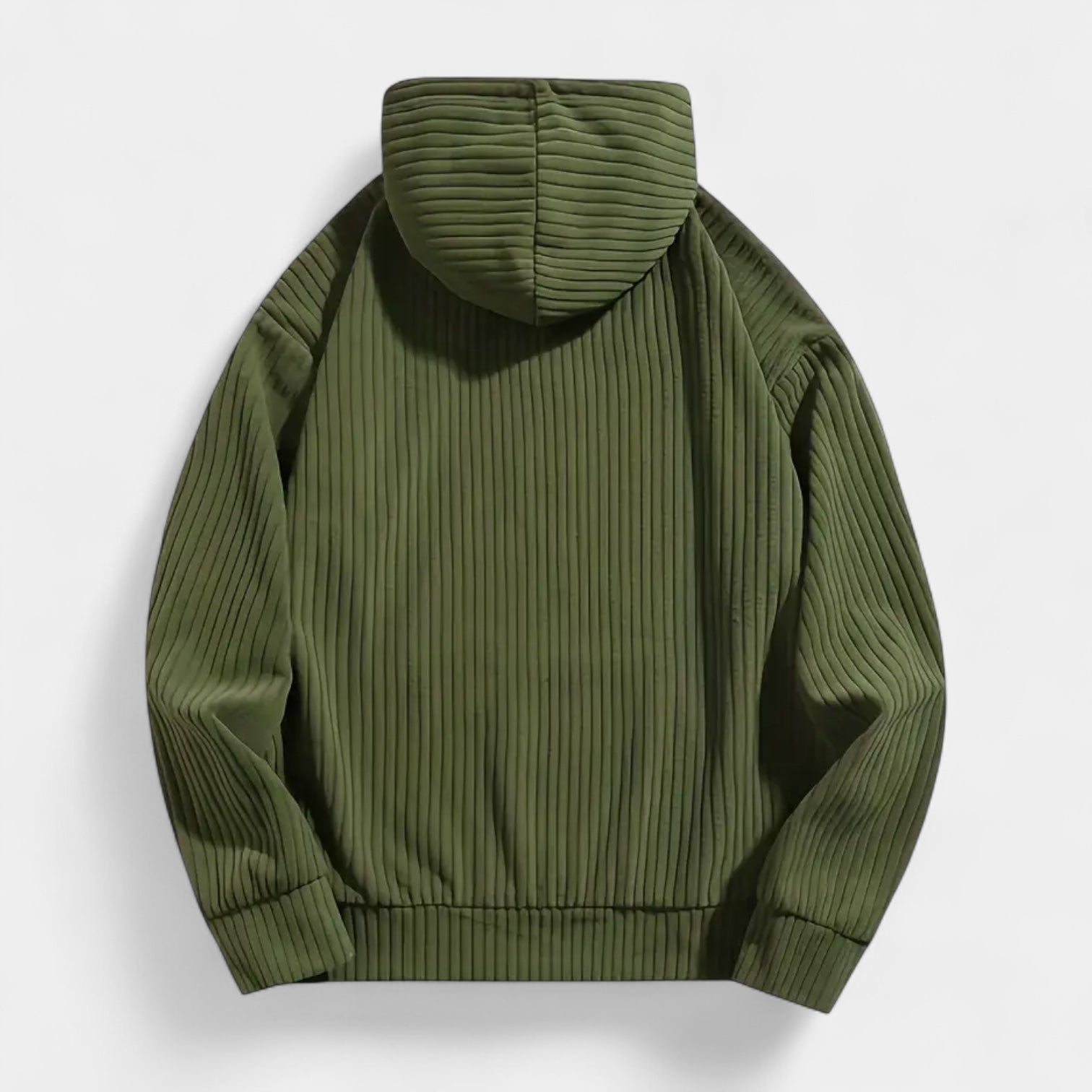 Corduroy Hoodie Relaxed Fit Kangaroo Pocket for Men