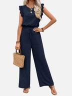 Women's Two-Piece Set with Wide Leg Trousers
