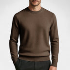 Wool Blend Crew Neck Sweater Regular Fit for Men