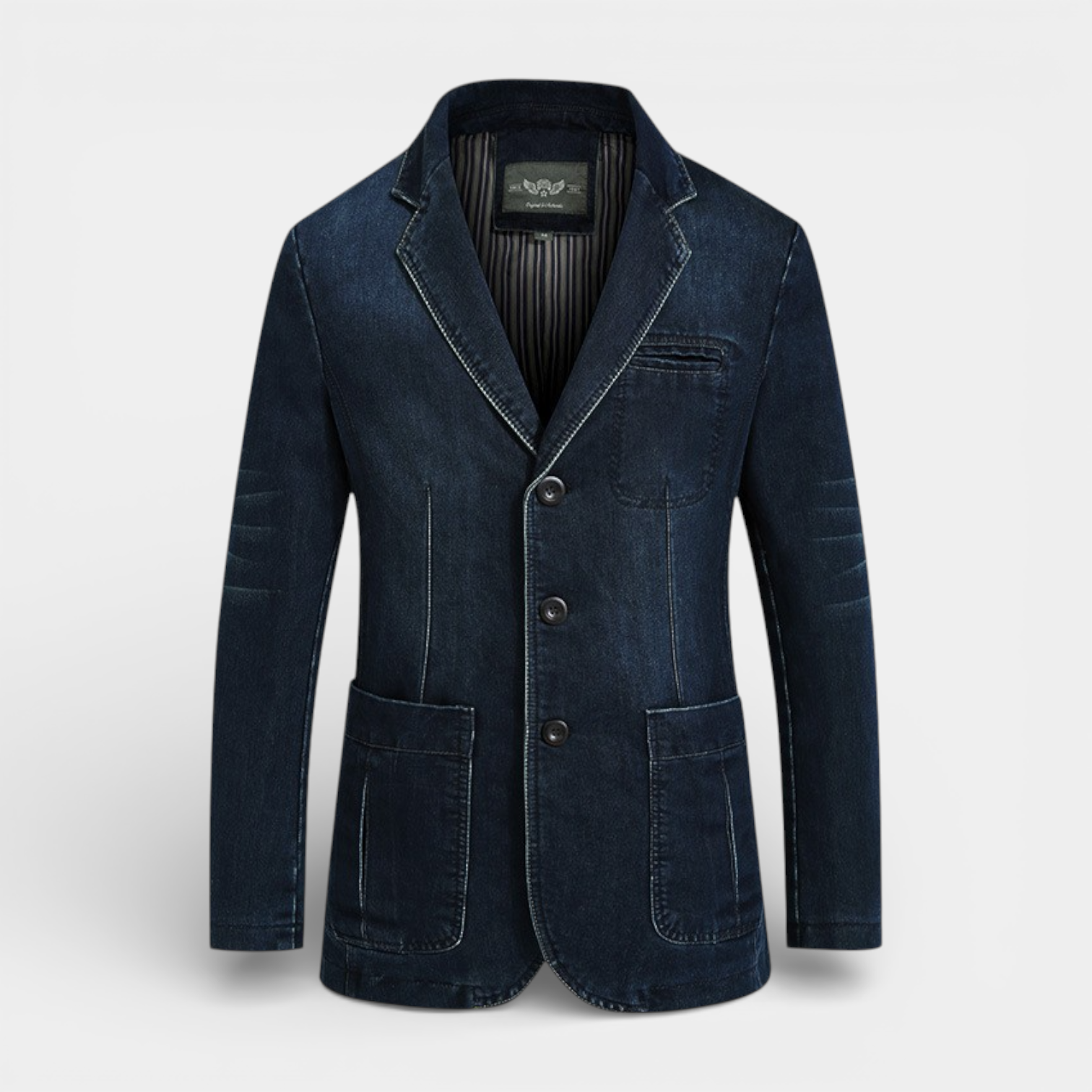 Denim Blazer Jacket Tailored Regular Fit for Men