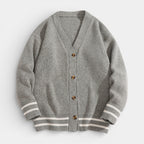 V-Neck Button-Up Knit Cardigan Regular Fit for Men