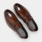 Slip-On Bit Loafers Polished Almond Toe for Men