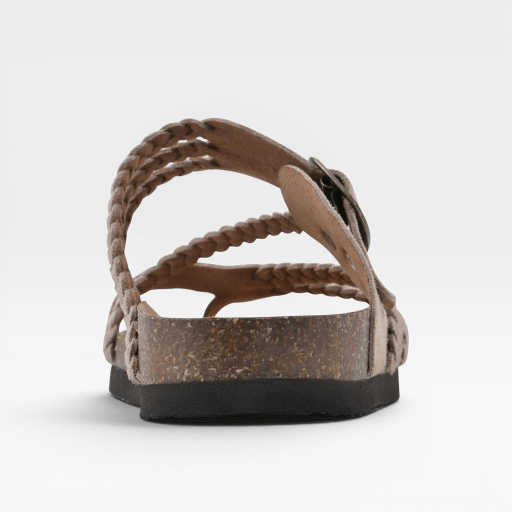 Women's Braided Strap Cork Footbed Sandals