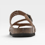 Women's Braided Strap Cork Footbed Sandals