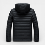 Hooded Quilted Jacket Lightweight Padded for Men