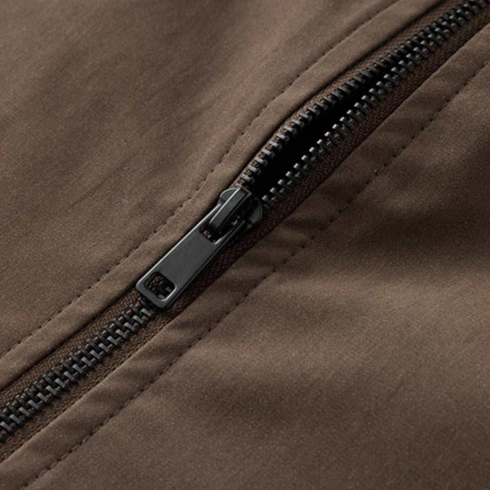 Zip-Up Point Collar Jacket Regular Fit for Men