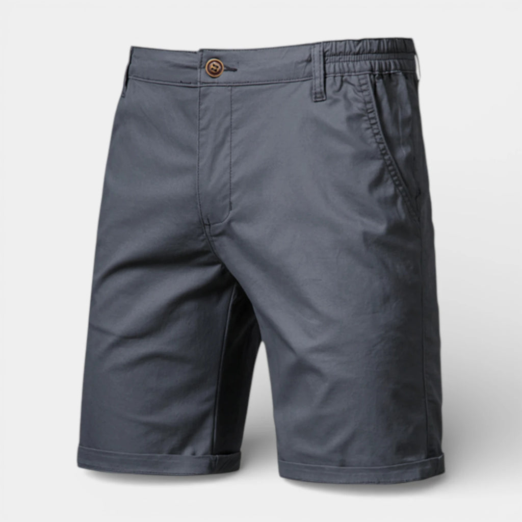Chino Shorts Straight Fit Flat Front for Men