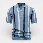Striped Open Collar Polo Shirt Regular Fit for Men