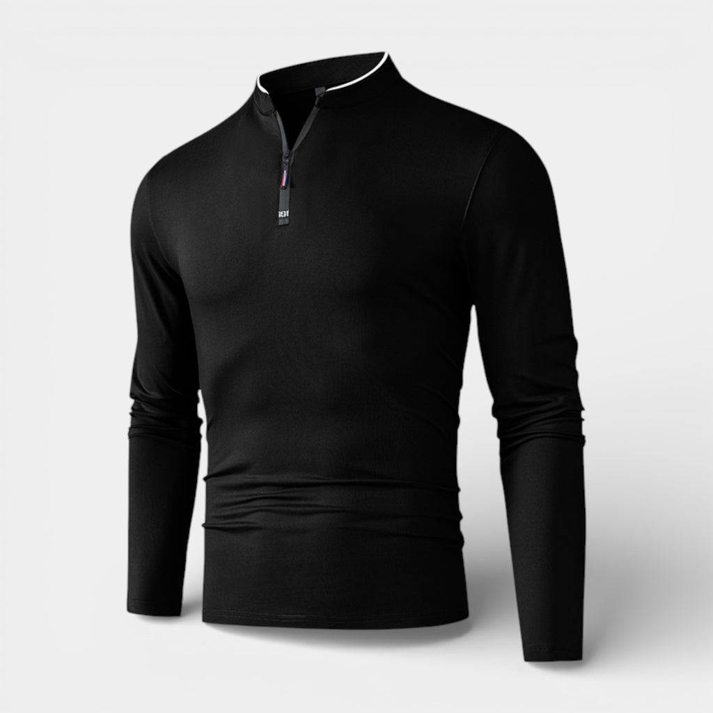Knit Half-Zip Pullover Long Sleeve Regular Fit for Men