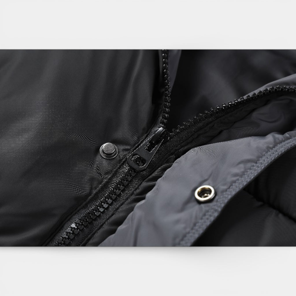 Snap-Front Hooded Quilted Vest Patch Pockets for Men