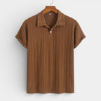 Geometric Pattern Short Sleeve Polo Shirt for Men