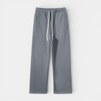 Knit Drawstring Pants Straight Leg Relaxed Fit for Men